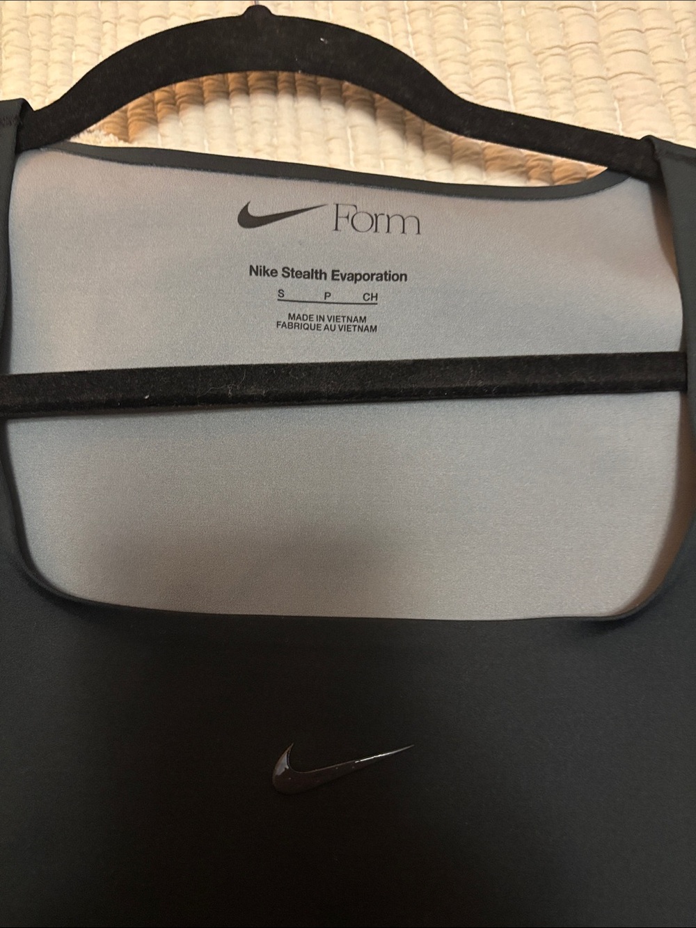 Nike Black Women's stealth evaporation Tank Top with Swoosh - Picture 2 of 3